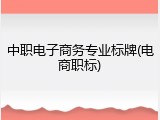 中职电子商务专业标牌(电商职标)