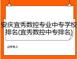 安庆宜秀数控专业中专学校排名(宜秀数控中专排名)