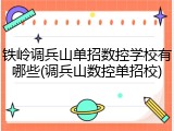 铁岭调兵山单招数控学校有哪些(调兵山数控单招校)
