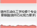 锦州石油化工学校哪个专业要眼睛(锦州石化视力要求)