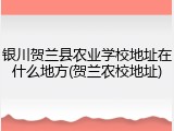 银川贺兰县农业学校地址在什么地方(贺兰农校地址)