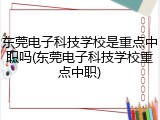 东莞电子科技学校是重点中职吗(东莞电子科技学校重点中职)
