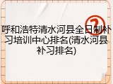 呼和浩特清水河县全日制补习培训中心排名(清水河县补习排名)