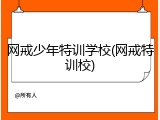 网戒少年特训学校(网戒特训校)
