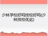 少林学校好吗技校好吗(少林技校优劣)