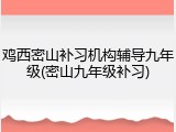 鸡西密山补习机构辅导九年级(密山九年级补习)