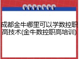 成都金牛哪里可以学数控职高技术(金牛数控职高培训)