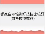 哪家自考培训好技校比较好(自考技校推荐)