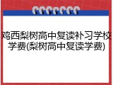 鸡西梨树高中复读补习学校学费(梨树高中复读学费)