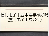 厦门电子职业中专学校好吗(厦门电子中专如何)
