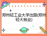 郑州轻工业大学出路(郑州轻大就业)