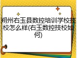 朔州右玉县数控培训学校技校怎么样(右玉数控技校如何)