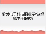 望城电子科技职业学校(望城电子职校)