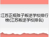 江苏正规孩子叛逆学校排行榜(江苏叛逆学校排名)