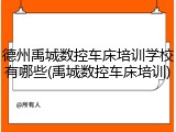 德州禹城数控车床培训学校有哪些(禹城数控车床培训)