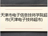 天津市电子信息技师学院超市(天津电子技师超市)
