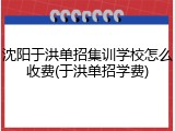 沈阳于洪单招集训学校怎么收费(于洪单招学费)