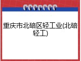 重庆市北碚区轻工业(北碚轻工)