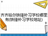 齐齐哈尔铁锋补习学校哪里有(铁锋补习学校地址)