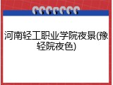 河南轻工职业学院夜景(豫轻院夜色)