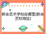 新余艺术学校在哪里(新余艺校地址)