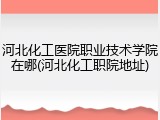 河北化工医院职业技术学院在哪(河北化工职院地址)