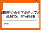 四川财经职业学院是大学还是职高(川财院类别)