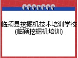 临颍县挖掘机技术培训学校(临颍挖掘机培训)