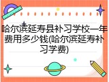 哈尔滨延寿县补习学校一年费用多少钱(哈尔滨延寿补习学费)