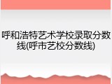 呼和浩特艺术学校录取分数线(呼市艺校分数线)