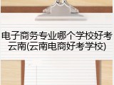电子商务专业哪个学校好考云南(云南电商好考学校)