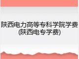 陕西电力高等专科学院学费(陕西电专学费)