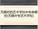 无锡好的艺术学校中专有哪些(无锡中专艺术学校)