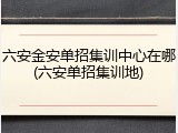 六安金安单招集训中心在哪(六安单招集训地)