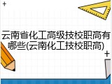 云南省化工高级技校职高有哪些(云南化工技校职高)