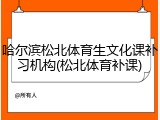 哈尔滨松北体育生文化课补习机构(松北体育补课)