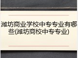 潍坊商业学校中专专业有哪些(潍坊商校中专专业)