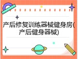 产后修复训练器械健身房(产后健身器械)