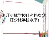 湛江少林学校什么档次(湛江少林学校水平)