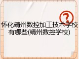 怀化靖州数控加工技术学校有哪些(靖州数控学校)