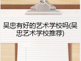 吴忠有好的艺术学校吗(吴忠艺术学校推荐)