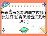 长春音乐艺考培训学校哪个比较好(长春优质音乐艺考培训)
