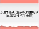 东营科技职业学院招生电话(东营科技招生电话)