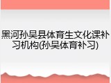 黑河孙吴县体育生文化课补习机构(孙吴体育补习)