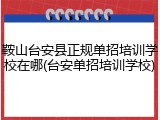 鞍山台安县正规单招培训学校在哪(台安单招培训学校)