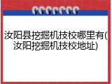 汝阳县挖掘机技校哪里有(汝阳挖掘机技校地址)