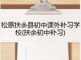 松原扶余县初中课外补习学校(扶余初中补习)