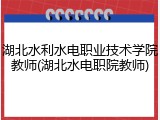 湖北水利水电职业技术学院教师(湖北水电职院教师)
