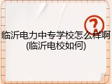 临沂电力中专学校怎么样啊(临沂电校如何)