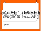 枣庄中数控车床培训学校有哪些(枣庄数控车床培训)